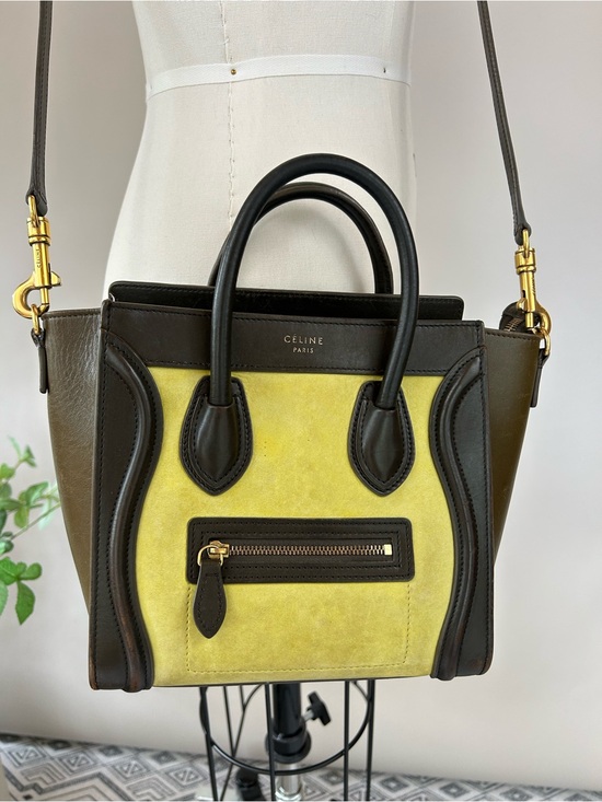 Celine Handbags - Céline Nano Mini Luggage Tricolor Tote
